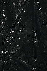 AKNVAS Yves Sequin Mini Dress in Onyx, view 5, click to view large image.