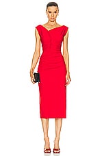 AKNVAS Ivy Stretch Jersey Dress in Red, view 1, click to view large image.