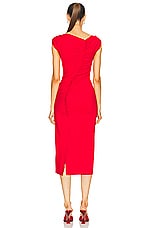 AKNVAS Ivy Stretch Jersey Dress in Red, view 3, click to view large image.