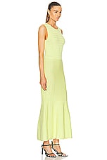 AKNVAS Amelie Cotton Knit Midi Dress in Yellow, view 2, click to view large image.