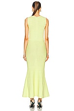AKNVAS Amelie Cotton Knit Midi Dress in Yellow, view 3, click to view large image.