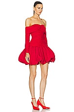 AKNVAS for FWRD Greta Stretch Jersey Dress With Pockets in Red, view 2, click to view large image.