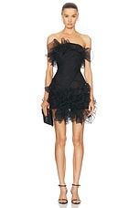 AKNVAS for FWRD Strapless Mini Dress in Black, view 1, click to view large image.