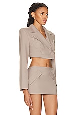 AKNVAS Stone Crop Blazer in Taupe, view 2, click to view large image.