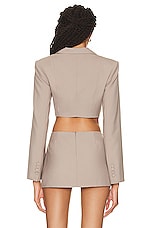 AKNVAS Stone Crop Blazer in Taupe, view 3, click to view large image.