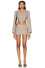 AKNVAS Stone Crop Blazer in Taupe, view 4, click to view large image.