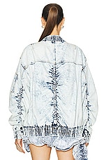 AKNVAS for FWRD Thea Denim Bomber Jacket in Acid, view 5, click to view large image.