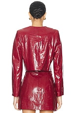 AKNVAS for FWRD Cropped Barnett Jacket in Burgundy, view 3, click to view large image.