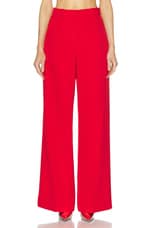 AKNVAS Elin Crepe Elastic Waistband Pant in Red, view 1, click to view large image.