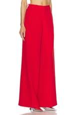 AKNVAS Elin Crepe Elastic Waistband Pant in Red, view 2, click to view large image.