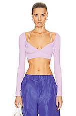 AKNVAS Crystal Long Sleeve Top in Lavender, view 1, click to view large image.