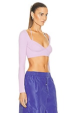 AKNVAS Crystal Long Sleeve Top in Lavender, view 2, click to view large image.