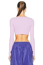 AKNVAS Crystal Long Sleeve Top in Lavender, view 3, click to view large image.
