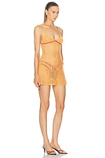 Akoia Swim Meliae Mini Dress in Apricot, view 2, click to view large image.