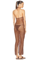 Akoia Swim Nefali Halterneck Dress in Brown, view 3, click to view large image.