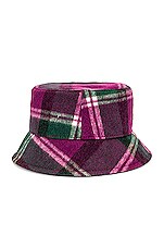 ALBERTA FERRETTI Athleisure Bucket Hat in Fantasy Print Violet, view 2, click to view large image.