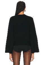 A.L.C. Clover Sweater in Black, view 3, click to view large image.