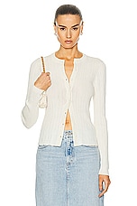 A.L.C. Fisher Cardigan in White, view 1, click to view large image.