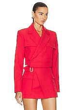 A.L.C. Reeve Jacket in Ruby, view 2, click to view large image.