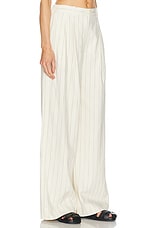 A.L.C. Alfie Pant in Cream & Black Stripe, view 2, click to view large image.