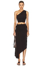 A.L.C. Adeline Skirt in Cocoa, view 5, click to view large image.
