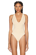 A.L.C. Vera Bodysuit in Straw, view 2, click to view large image.