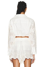A.L.C. Mason Top in Ivory & Cream, view 3, click to view large image.