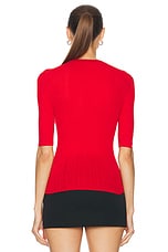 A.L.C. Fisher Top in Chili Red, view 3, click to view large image.