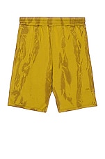 A-COLD-WALL* Overdyed Artisan Shorts in Chartreuse, view 1, click to view large image.