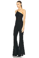 Alexandre Vauthier Viscose Knit Jumpsuit in Black, view 3, click to view large image.
