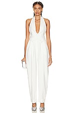 Alexandre Vauthier Couture Edit Jumpsuit in White, view 1, click to view large image.