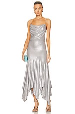 Alexandre Vauthier Stass Couture Edit Long Dress in Silver, view 1, click to view large image.