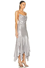 Alexandre Vauthier Stass Couture Edit Long Dress in Silver, view 2, click to view large image.