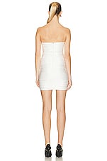 Alexandre Vauthier Bustier Mini Dress in Off White, view 3, click to view large image.