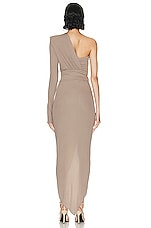 Alexandre Vauthier Bustier Maxi Dress in Dove Grey, view 4, click to view large image.