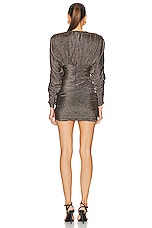 Alexandre Vauthier Mini Dress in Gold, view 3, click to view large image.