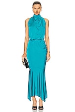 Alexandre Vauthier Maxi Dress in Zenith Blue, view 1, click to view large image.