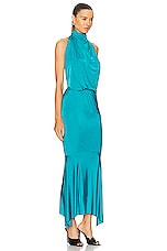 Alexandre Vauthier Maxi Dress in Zenith Blue, view 2, click to view large image.