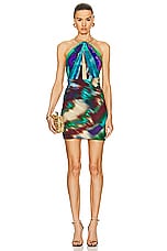 Alexandre Vauthier Mini Dress in Paradise Beach, view 2, click to view large image.