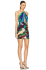 Alexandre Vauthier Mini Dress in Paradise Beach, view 3, click to view large image.