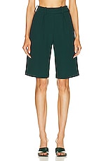 Alexandre Vauthier Bermuda Short in Cypress Green, view 1, click to view large image.