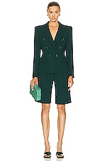 Alexandre Vauthier Bermuda Short in Cypress Green, view 4, click to view large image.