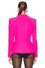 Alexandre Vauthier Double Breasted Jacket in Neon Pink, view 3, click to view large image.