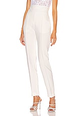 Alexandre Vauthier Compact Pant in Off White, view 1, click to view large image.