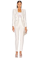 Alexandre Vauthier Compact Pant in Off White, view 4, click to view large image.