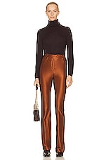 Alexandre Vauthier Straight Leg Pant in Bourbon, view 4, click to view large image.