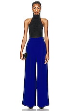 Alexandre Vauthier Straight Leg Pant in Majestic Blue, view 4, click to view large image.
