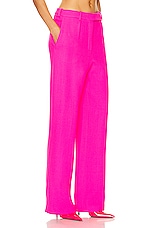 Alexandre Vauthier Large Pant in Neon Pink, view 2, click to view large image.