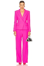 Alexandre Vauthier Large Pant in Neon Pink, view 4, click to view large image.