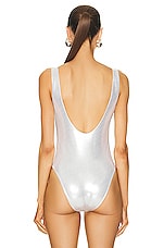 Alexandre Vauthier Bodysuit in Platinum, view 4, click to view large image.